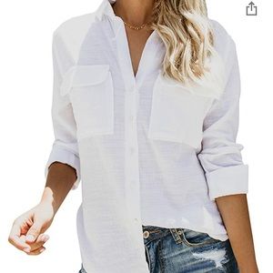 White Button Up Top